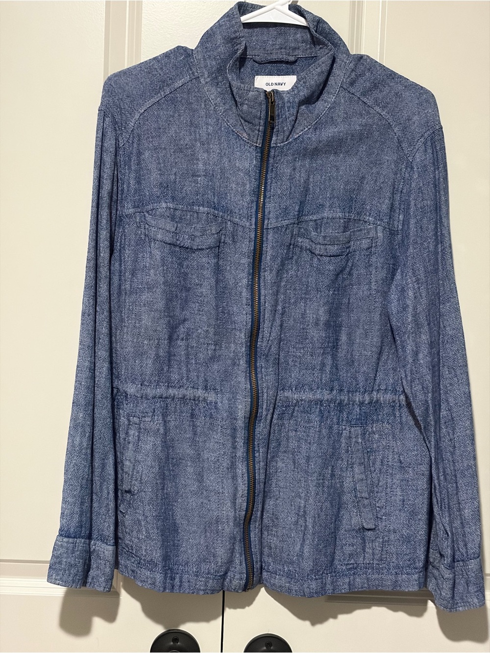 Old Navy Blue Zip-Up Lightweight Jean Jacket